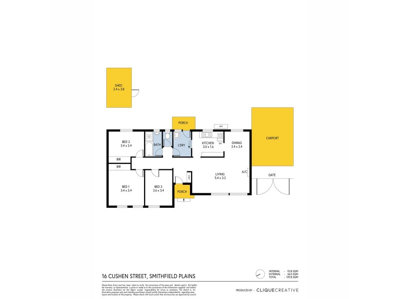 16 Cushen Street, Smithfield Plains SA 5114 Floorplan