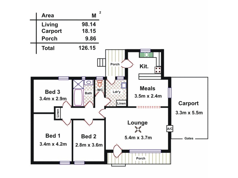 12 Hawker Crescent, Elizabeth East SA 5112 Floorplan
