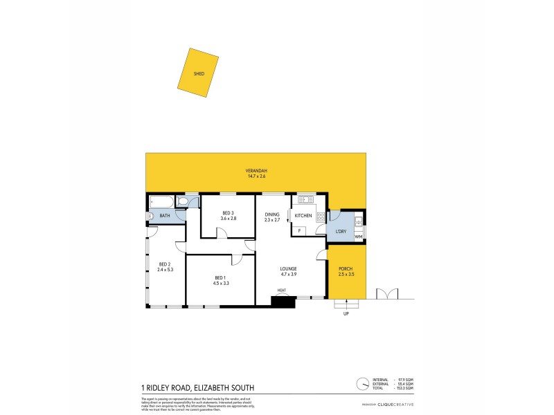 1 Ridley Road, Elizabeth South SA 5112 Floorplan