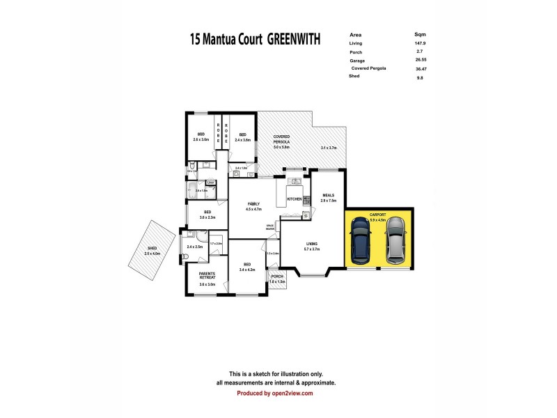 15 Mantua Court, Greenwith SA 5125 Floorplan