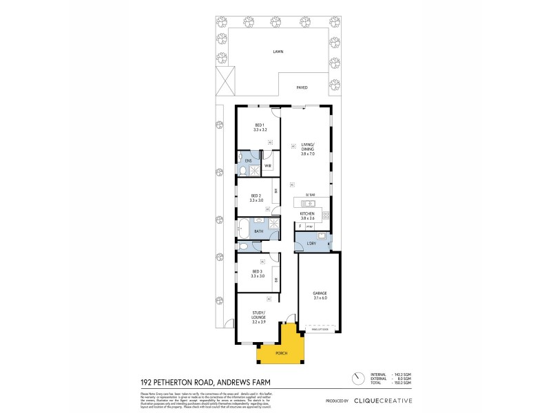 192 Petherton Road, Andrews Farm SA 5114 Floorplan