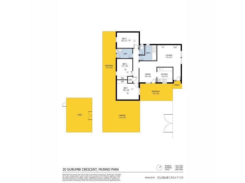 20 Gurumbi Crescent, Munno Para SA 5115 Floorplan