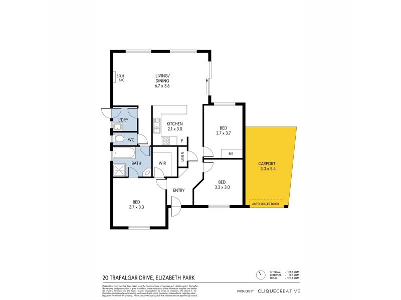 20 Trafalgar Drive, Elizabeth Park SA 5113 Floorplan