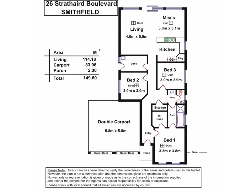 26 Strathaird Boulevard, Smithfield SA 5114 Floorplan