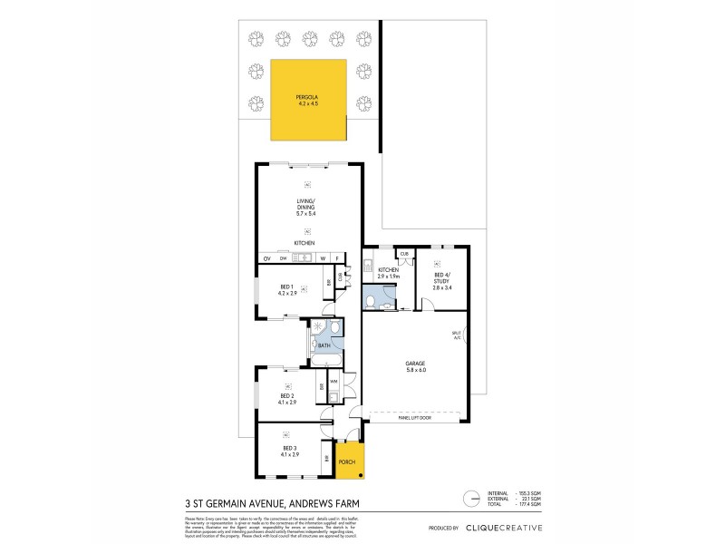 3 St Germain Avenue, Andrews Farm SA 5114 Floorplan