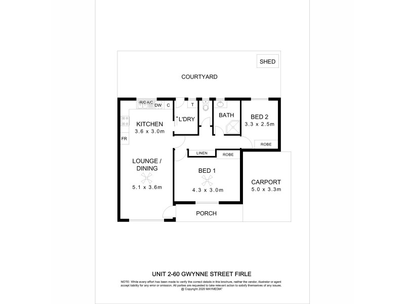 2/60 Gwynne Street, Firle SA 5070 Floorplan