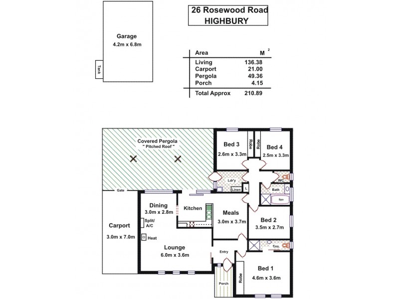 26 Rosewood Road, Highbury SA 5089 Floorplan