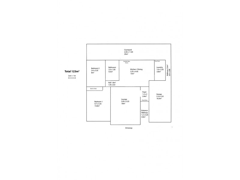 2/13 Rowney Avenue, Campbelltown SA 5074 Floorplan