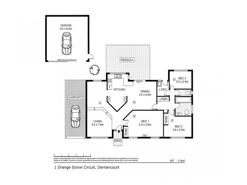 1 Orange Grove Circuit, Dernancourt SA 5075 Floorplan