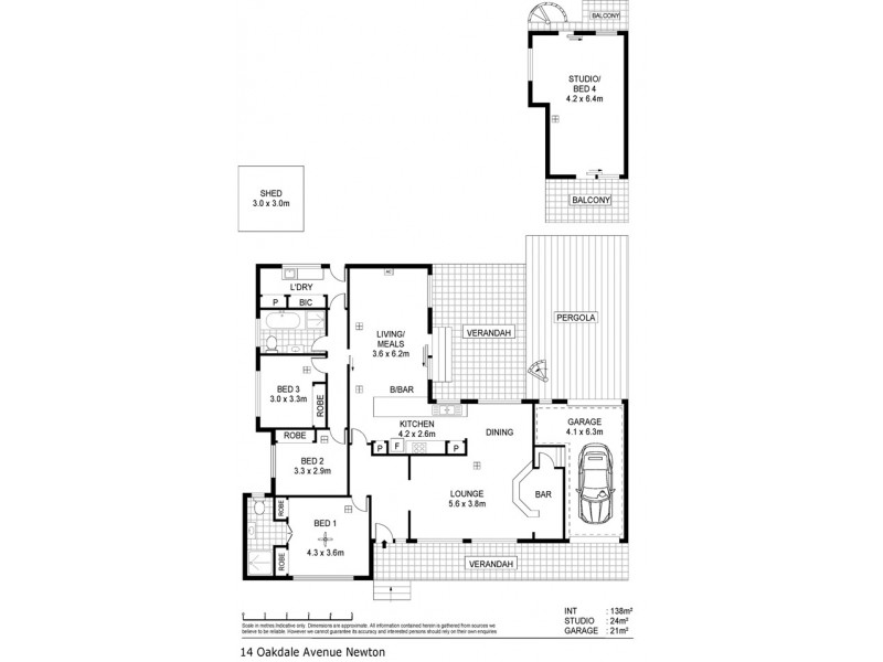 14 Oakdale Avenue, Newton SA 5074 Floorplan