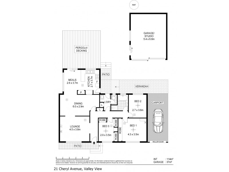 21 Cheryl Ave, Valley View SA 5093 Floorplan