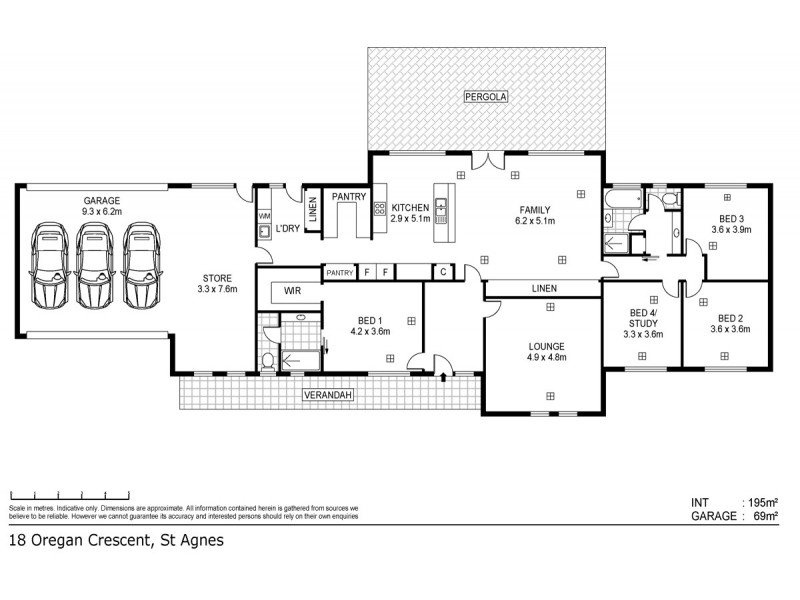 18 Oregan Crescent, St Agnes SA 5097 Floorplan