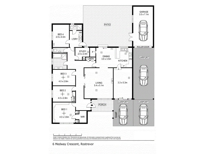 6 Medway Crescent, Rostrevor SA 5073 Floorplan