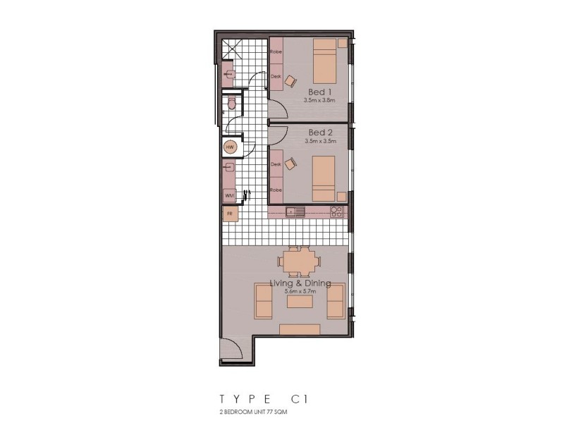 311/281-286 North Terrace, Adelaide SA 5000 Floorplan