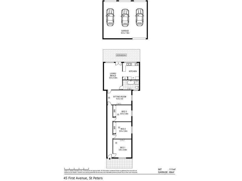 45 First Avenue, St Peters SA 5069 Floorplan