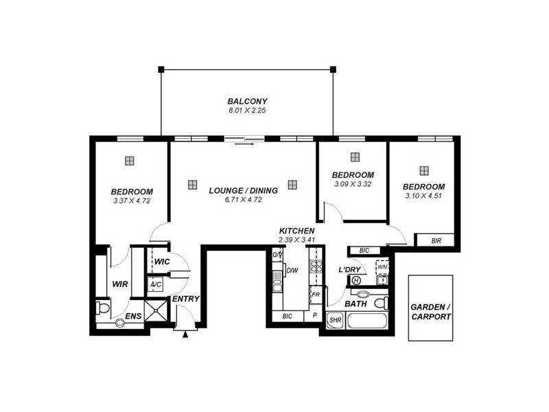 12/7 Liberman Close, Adelaide SA 5000 Floorplan