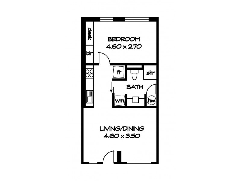 107/9 Paxtons Walk, Adelaide SA 5000 Floorplan