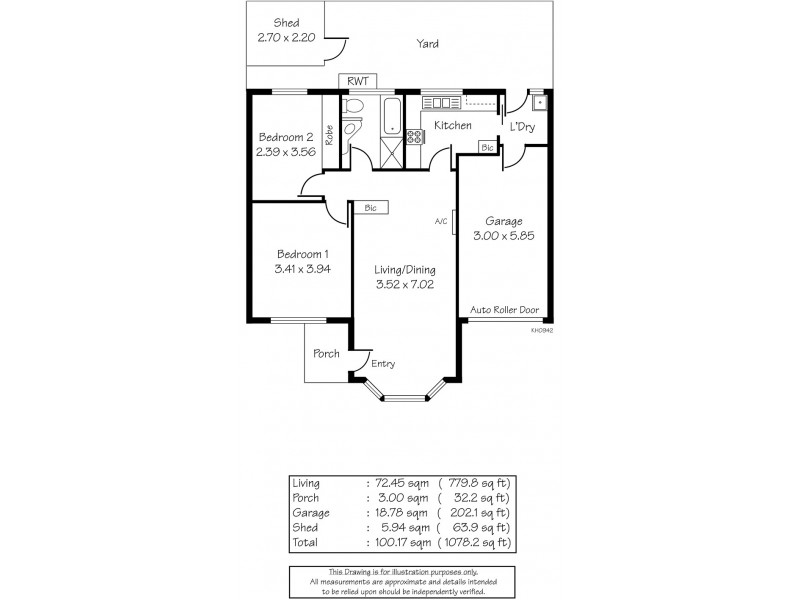 3/60 Third Avenue, St Morris SA 5068 Floorplan