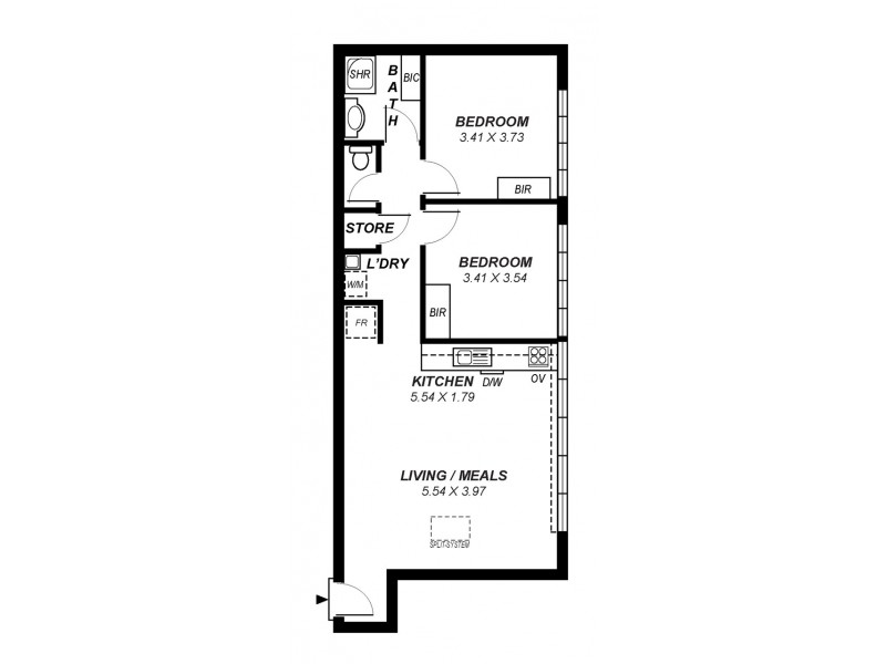 111/9 Paxtons Walk, Adelaide SA 5000 Floorplan