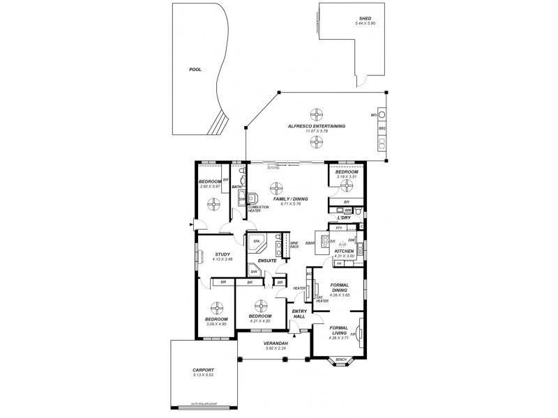 3 Lechfield Crescent, Trinity Gardens SA 5068 Floorplan