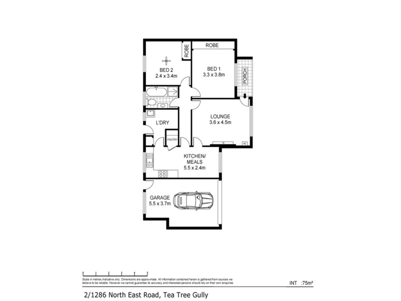 2/1286 North East Road, Tea Tree Gully SA 5091 Floorplan