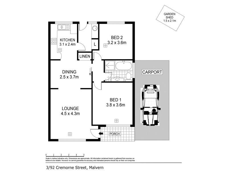 3/92 Cremorne Street, Malvern SA 5061 Floorplan