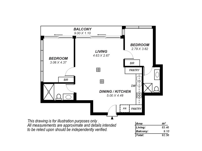 905/16-20 Coglin Street, Adelaide SA 5000 Floorplan