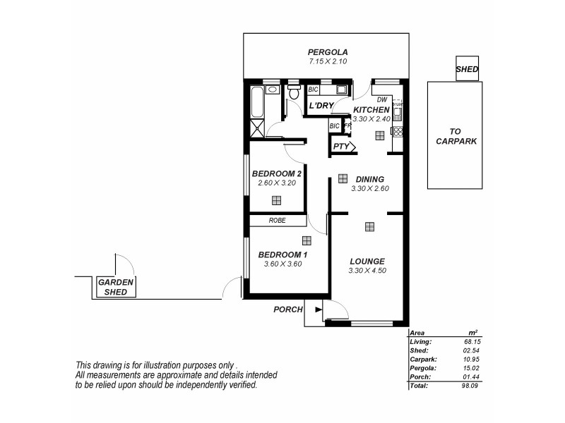 1/44 Williams Avenue, St Morris SA 5068 Floorplan