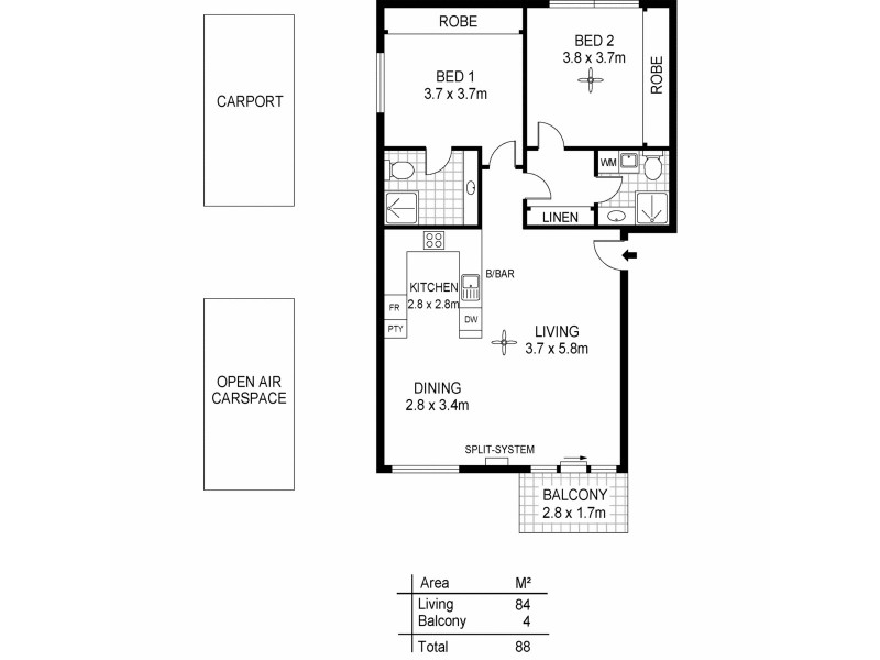 10/355 Fullarton Road, Fullarton SA 5063 Floorplan