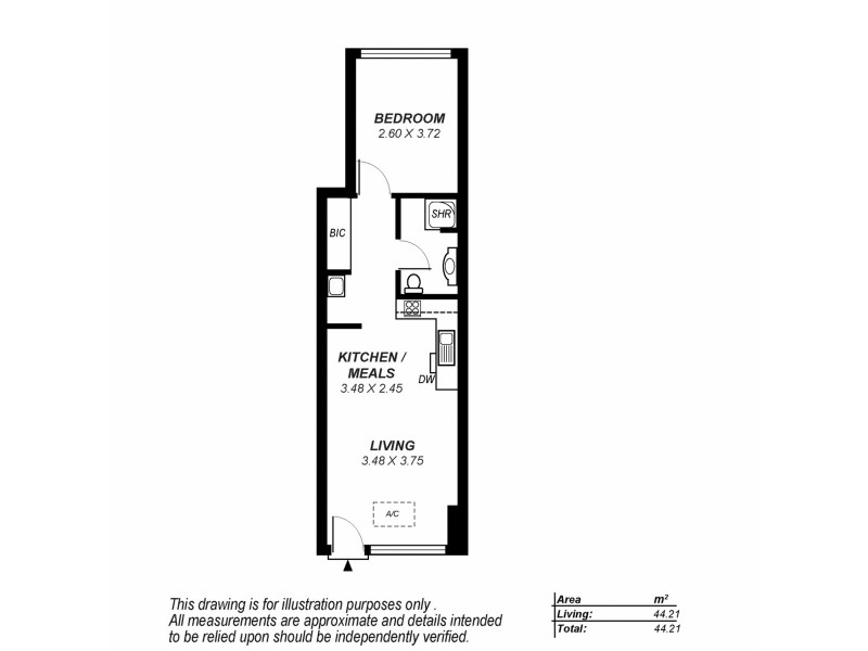 323/9 Paxtons Walk, Adelaide SA 5000 Floorplan