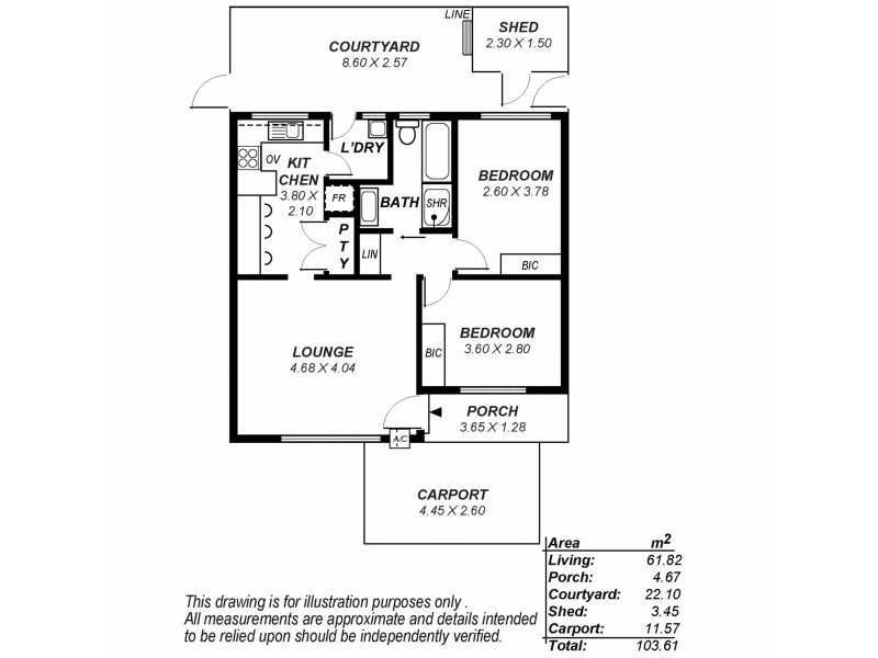 2/18 Williams Avenue, St Morris SA 5068 Floorplan