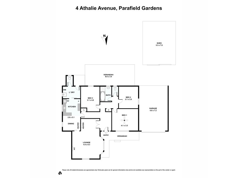 4 Athalie Avenue, Parafield Gardens SA 5107 Floorplan
