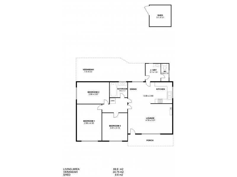 1 Mine View Road, Brukunga SA 5252 Floorplan