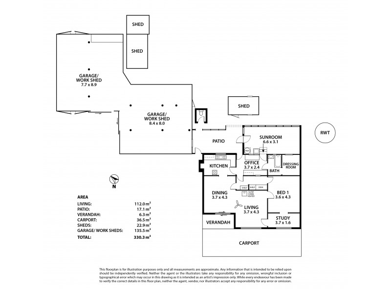 2369 Mount Barker Road, Totness SA 5250 Floorplan