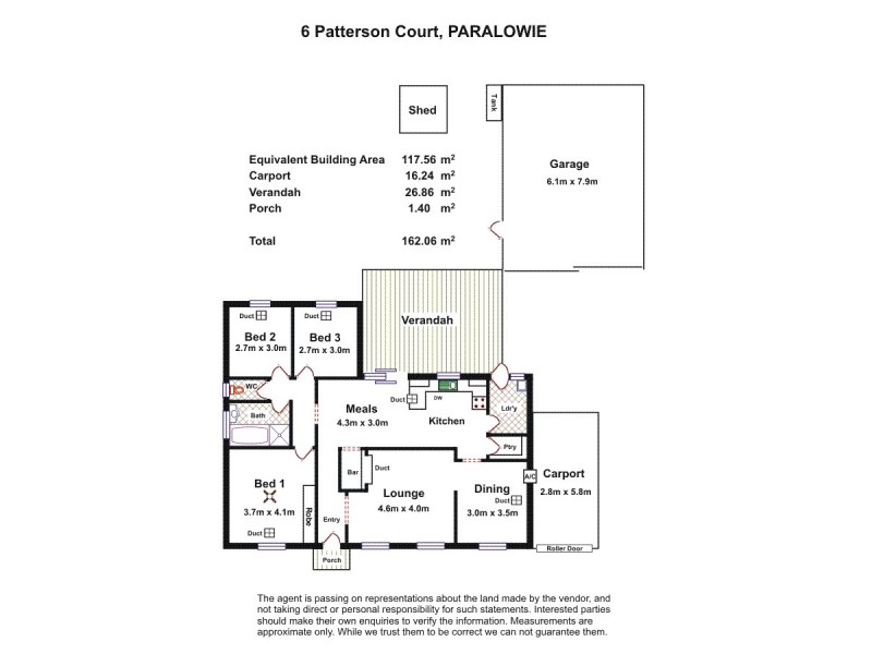 6 Patterson Court, Paralowie SA 5108 Floorplan