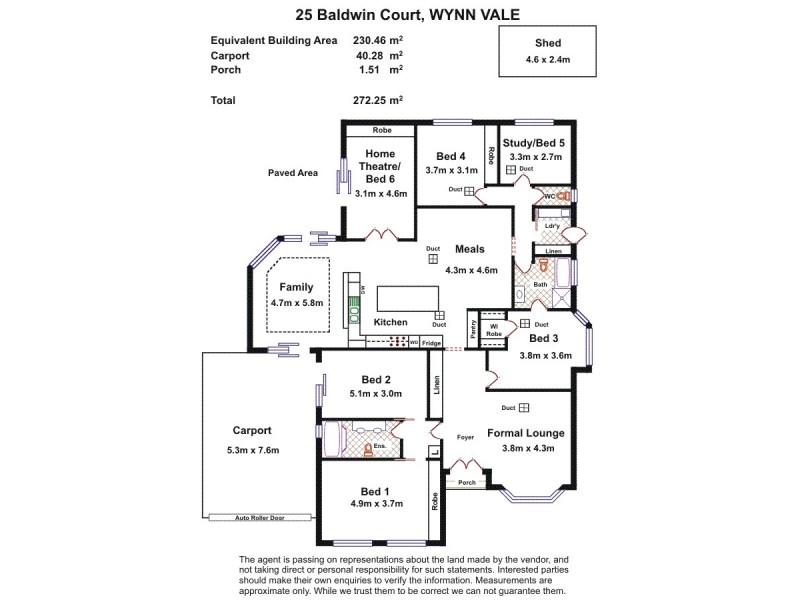 25 Baldwin Court, Wynn Vale SA 5127 Floorplan