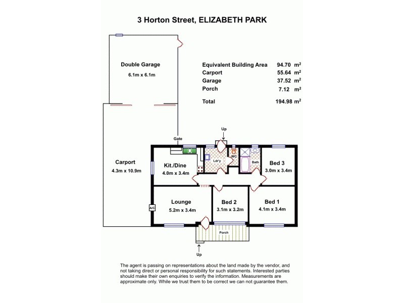 3 Horton Street, Elizabeth Park SA 5113 Floorplan
