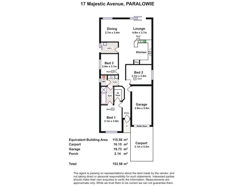 17 Majestic Avenue, Paralowie SA 5108 Floorplan