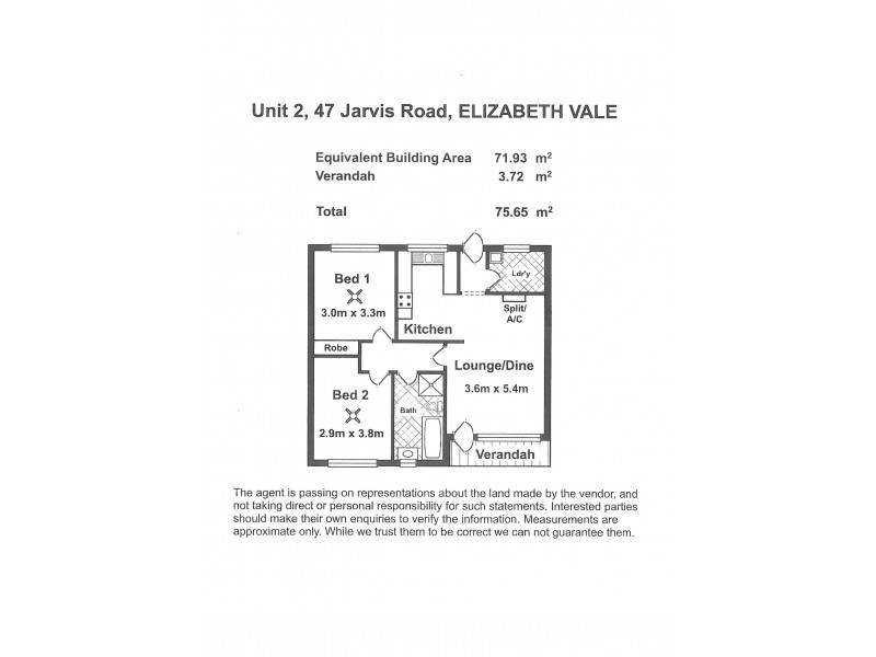 2/47 Jarvis Road, Elizabeth Vale SA 5112 Floorplan