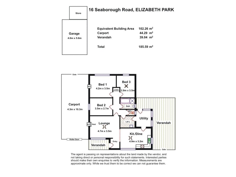 16 Seaborough Road, Elizabeth Park SA 5113 Floorplan