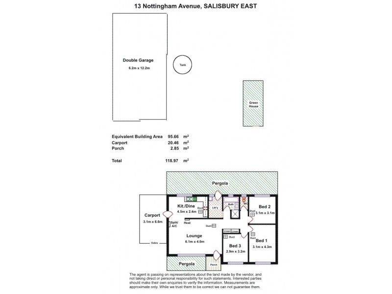 13 Nottingham Avenue, Salisbury East SA 5109 Floorplan