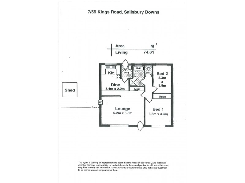 7/59 Kings Road, Salisbury Downs SA 5108 Floorplan