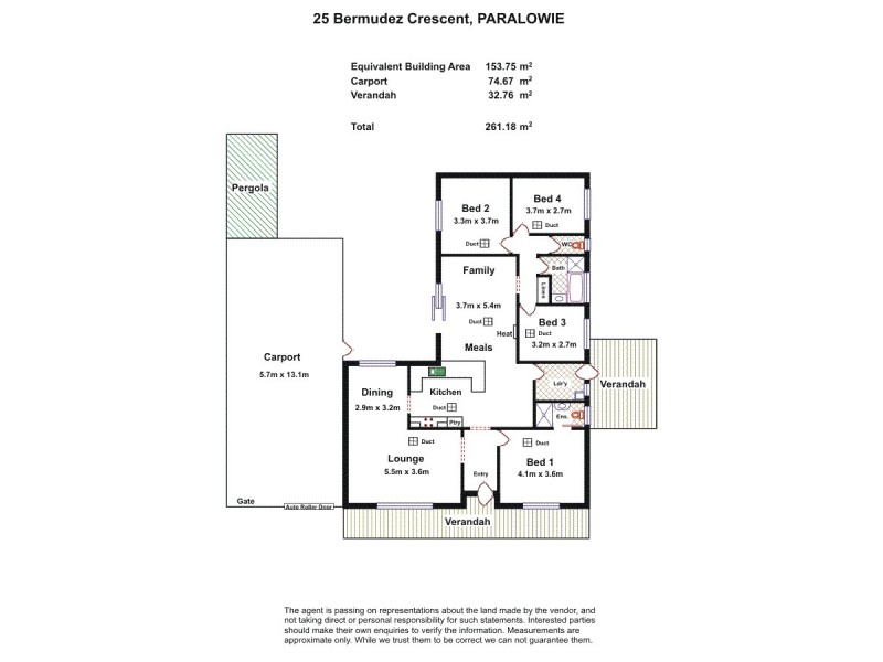 25 Bermudez Crescent, Paralowie SA 5108 Floorplan