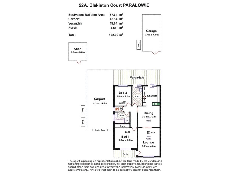 22A Blakiston Court, Paralowie SA 5108 Floorplan