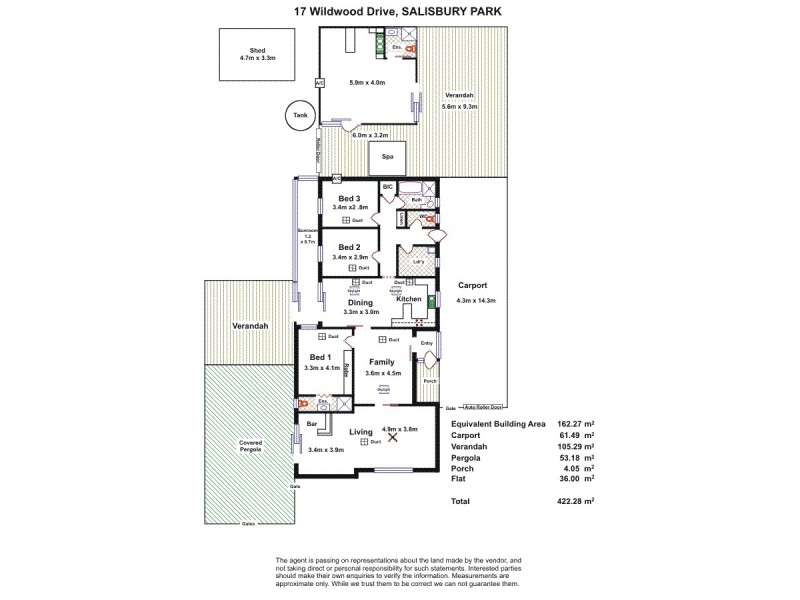 17 Wildwood Drive, Salisbury Park SA 5109 Floorplan
