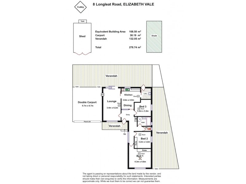 8 Longleat Road, Elizabeth Vale SA 5112 Floorplan