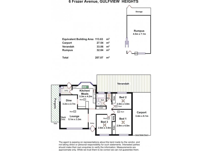 6 Frazer Avenue, Gulfview Heights SA 5096 Floorplan