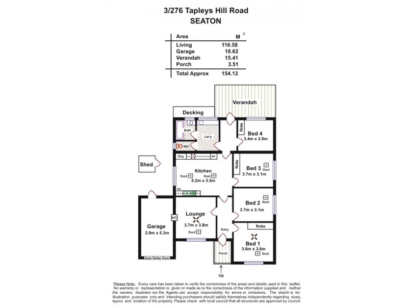3/276 Tapleys Hill Road, Seaton SA 5023 Floorplan