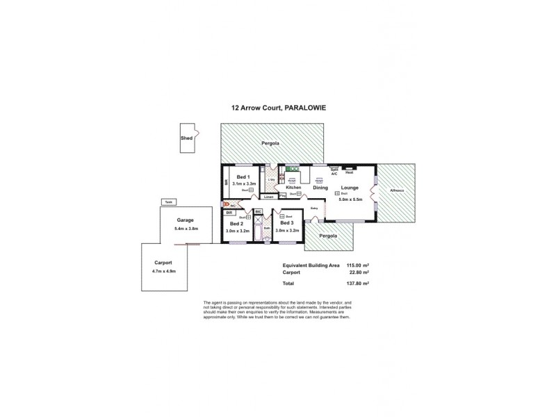 12 Arrow Crescent, Paralowie SA 5108 Floorplan