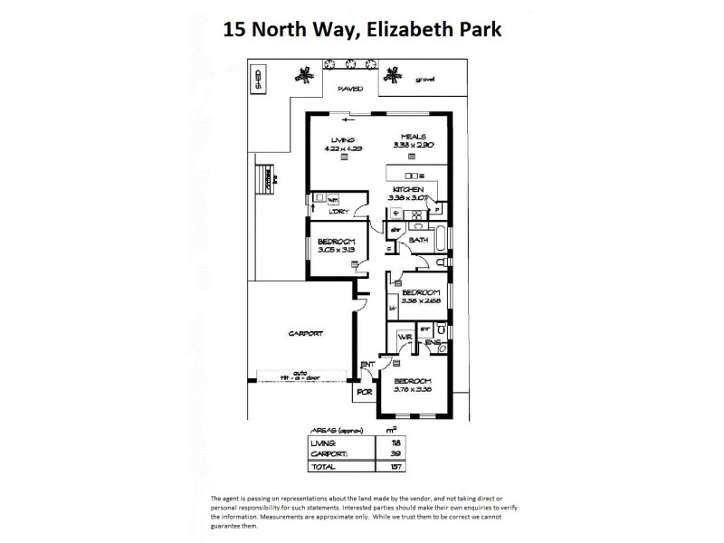 15 North Way, Elizabeth Park SA 5113 Floorplan